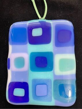“ Jazz “Art Glass  Hanging Plaque  5”x4”Original Handmade